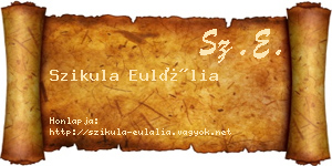 Szikula Eulália névjegykártya